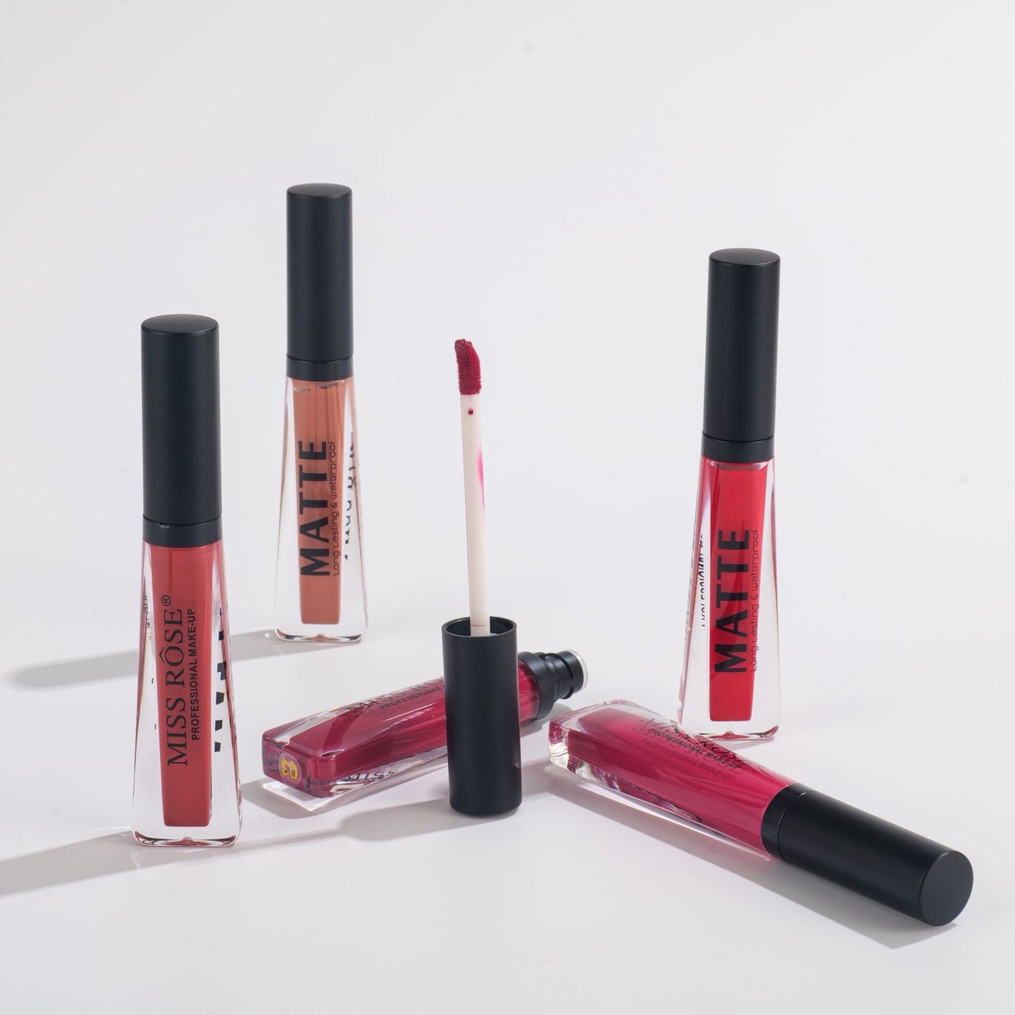 Miss Rose Matte Lip Gloss 12pcs Set