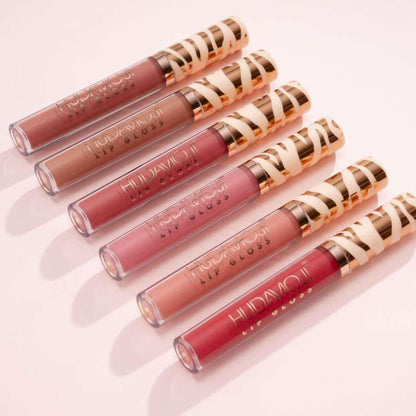 Hudamoji Lip Matte Lip Gloss Lip Liner 6pcs Set