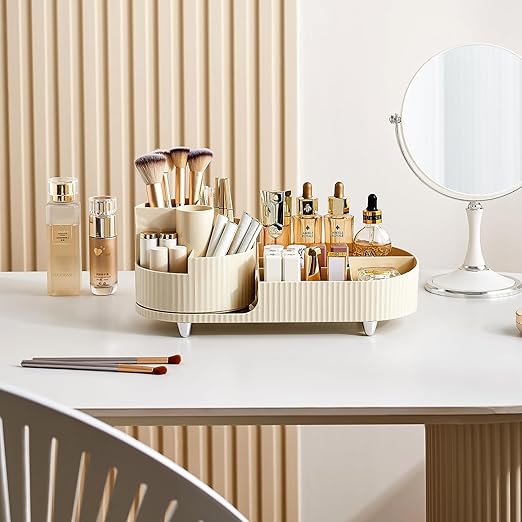 360 Rotating Makeup Cosmetic Organizer Brush Holder For Vanity