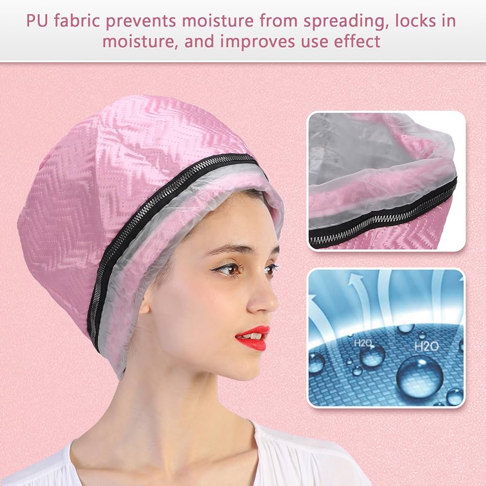 Electric Thermal Hair Steamer Cap for Hair SPA Waterproof Deep Conditioning Thermal Heat Hat Heater