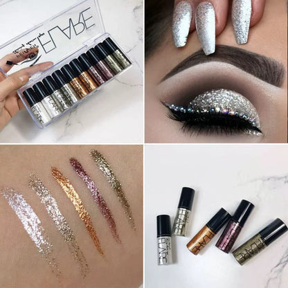 Flare Diamond Glitter Liquid Eyeshadow Pack of 10