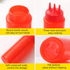 3 Hole Plastic Squeeze Bottles Squeeze Seasoning Sauces Dispenser Bottle Pack Of 2