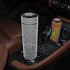 Diamond Rhinestone LED Temperature Display Stainless Steel Thermal Insulated Water Bottle 500ml