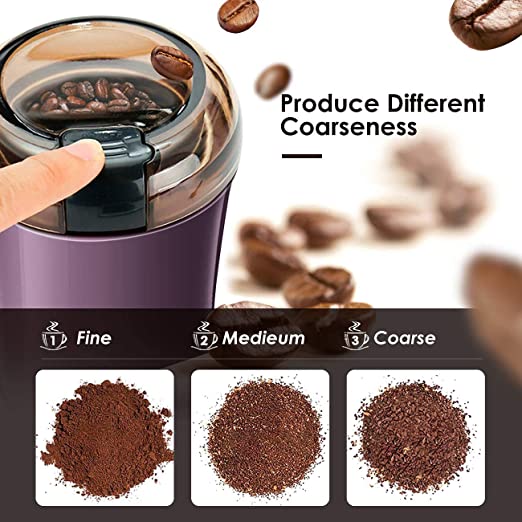Stainless Steel Nut Electric Coffee Grinder Bean Grain Household Pepper Kitchen Tools Gadgets Dining Bar Home Garden