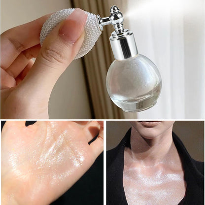 Diamond Highlighter Powder Spray Waterproof High Gloss Glitter Body Bronzer Highlight Powder Face Contour Illuminator Makeup