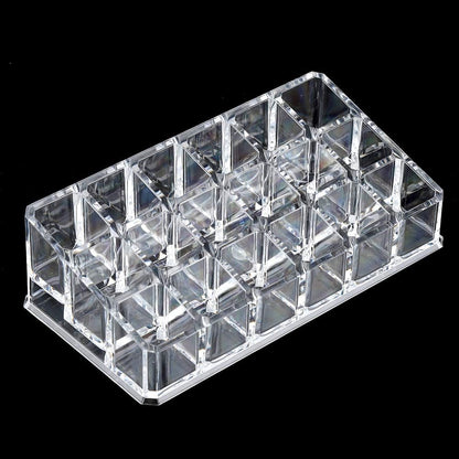 Transparent Acrylic Lipstick Makeup Organizer 18 Grid