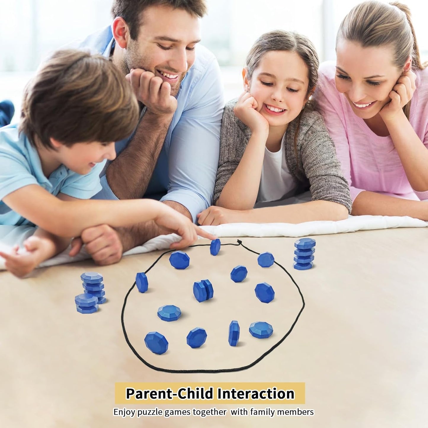 Magnetic Chess Game, Fun Table Top Magnet Game with String, Magnetic Stones Board Game Magnetic Chess Board Game Set Improve Log