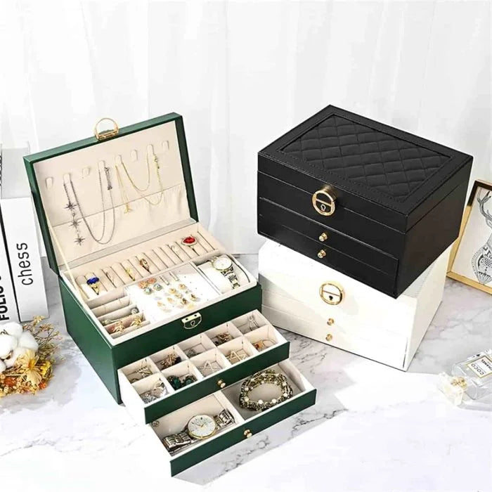 Multipurpose Luxury Lockable Jewelry Organizer