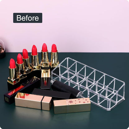 Acrylic Makeup Organizer Storage Box 12 Grid