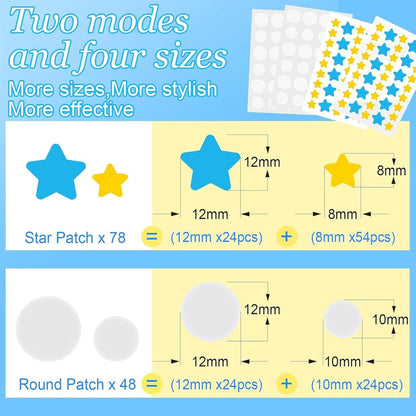 Sadoer Acne Patches Round Plus Star 36 Patches