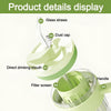 Portable Glass Drinking Cup Water Bottle with Straw & Infuser Large Capacity 550ml