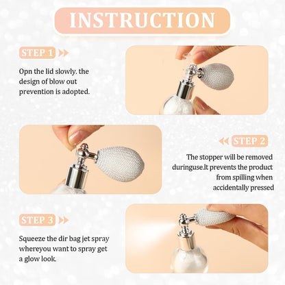 Diamond Highlighter Powder Spray Waterproof High Gloss Glitter Body Bronzer Highlight Powder Face Contour Illuminator Makeup