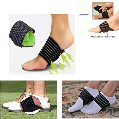Arch Support Cushion Shock Absorber Relief Pain Feet Care Instep Pad Pair