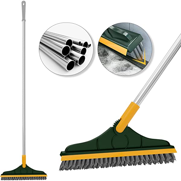 Floor Scrub Brush With Long Telescopic Handle 3 In 1