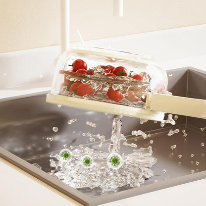 Multifunction 2in1 Food Colander With Handle Draining Bowl With Lid Pack of 2