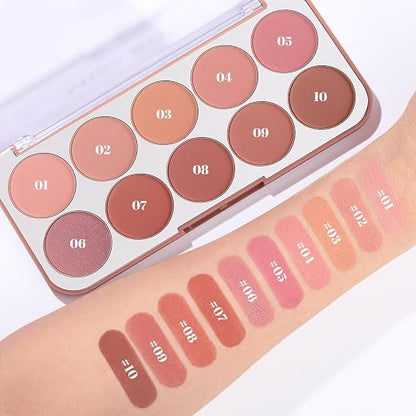 Miss Rose 10 Colors Enduring Blusher Kit