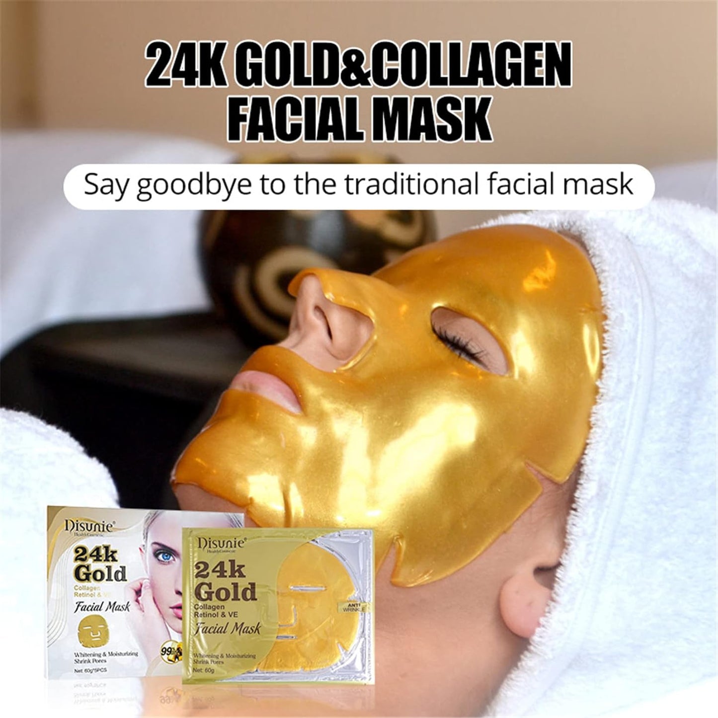 Disunie 24K Gold Collagen And Retinol VE Facial Mask