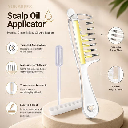Crystal Serum Applicator Scalp Massage Comb