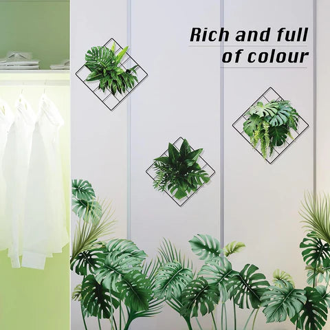 3D Plants Wall Stickers 12*12 Inch Pack Of 4