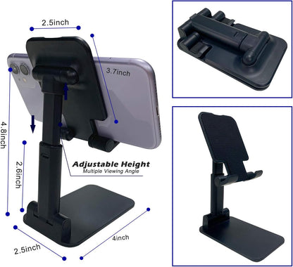 FULLY FOLDABLE COMPACT IPAD AND CELL PHONE ADJUSTABLE STAND