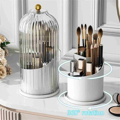 Elegant Luxury 360 Rotatable Makeup Cosmetic Brush Holder Organizer Storage Box 10013