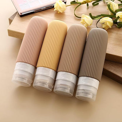 Portable Squeezable Silicone Travel Bottles For Toiletries 4Pcs Set