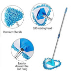 Multifunctional 360 Degree Rotatable Adjustable Microfiber Telescopic Triangle Long Handle Cleaning Mop