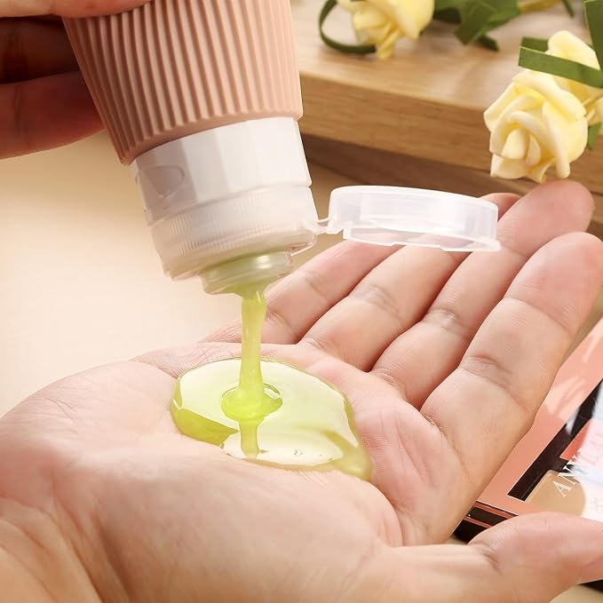 Portable Squeezable Silicone Travel Bottles For Toiletries 4Pcs Set