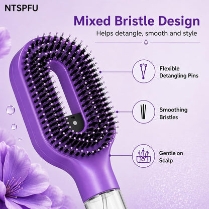 2-in-1 Misting & Detangling Hair Brush