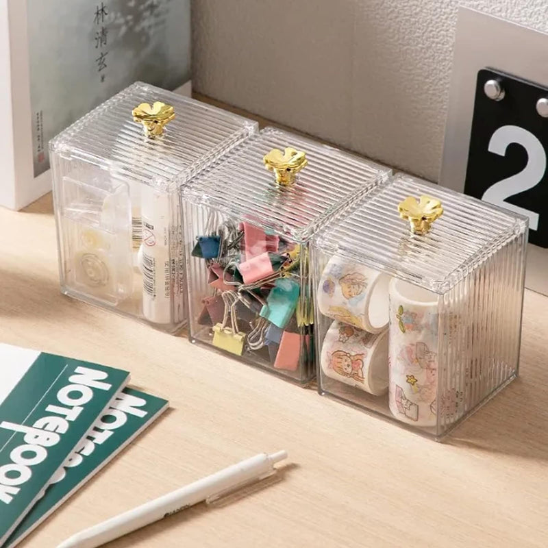 Acrylic Crystal Clear Container Box With Lid Organizer Each