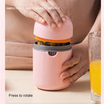 Portable Anti-Slip Reamer Hand Fruit Manual Juicer Orange Squeezer Lid Rotation