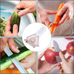 3 In 1 Multipurpose Handheld Stainless Steel Vegetable And Fruit Peeler With 3 Rotary Detachable Sharp Blades