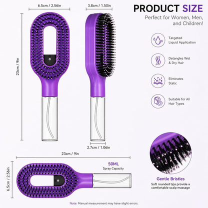2-in-1 Misting & Detangling Hair Brush
