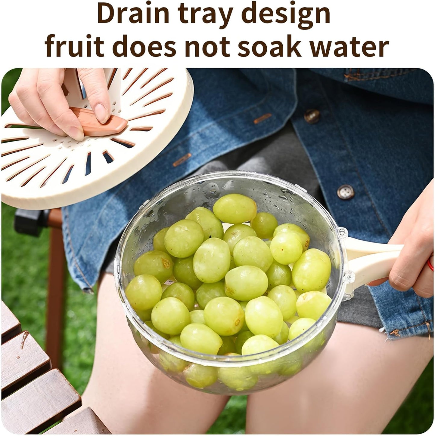 Multifunction 2in1 Food Colander With Handle Draining Bowl With Lid Pack of 2