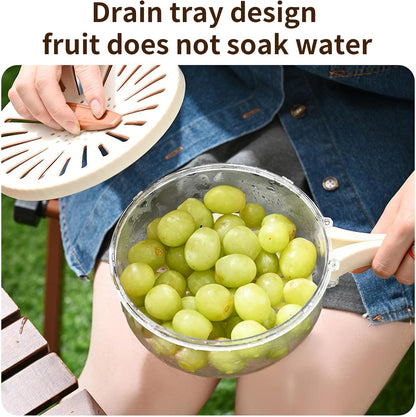 Multifunction 2in1 Food Colander With Handle Draining Bowl With Lid Pack of 2