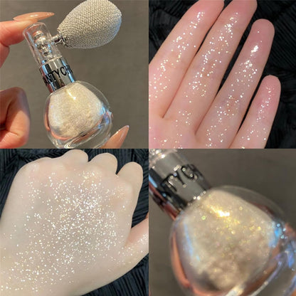 Diamond Highlighter Powder Spray Waterproof High Gloss Glitter Body Bronzer Highlight Powder Face Contour Illuminator Makeup