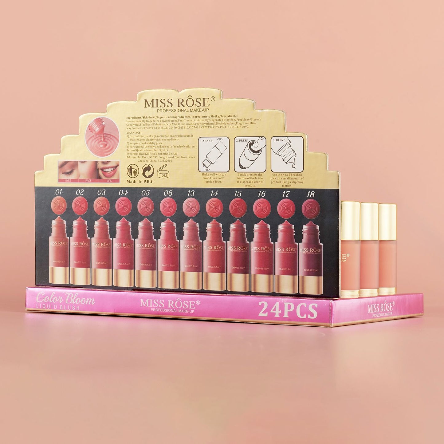 Miss Rose Color Bloom Liquid Blush 6Pcs Set