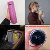 Diamond Rhinestone LED Temperature Display Stainless Steel Thermal Insulated Water Bottle 500ml