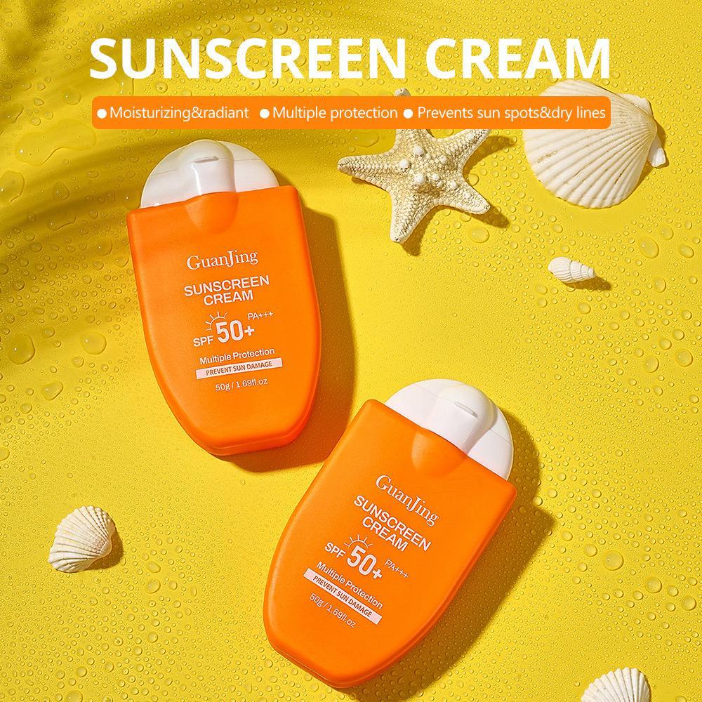 Guanjing Sunscreen Cream SPF 50+ PA+++ Multiple Protection & Moisturizing Formula 50g