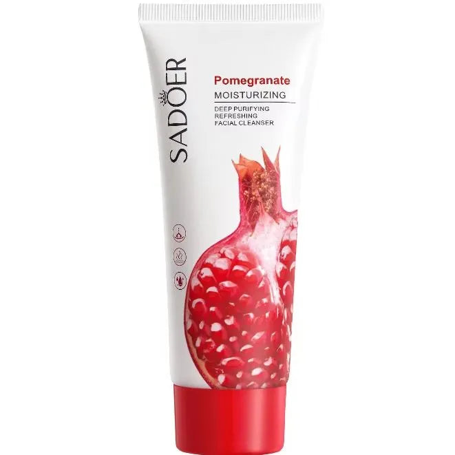 SADOER Pomegranate Moisturizing Facial Cleanser Cleansing Foam Face Wash 100g