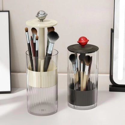 Automatic Push Up Lifting Transparent Countertop Cosmetic Makeup Brush Holder