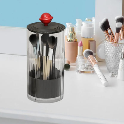 Automatic Push Up Lifting Transparent Countertop Cosmetic Makeup Brush Holder