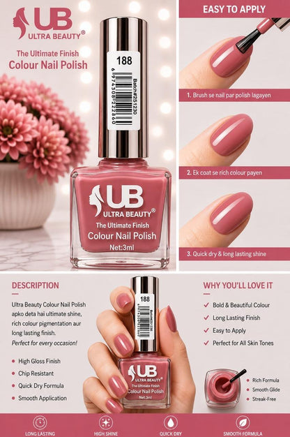 Ultra Beauty Colour Nail Polish – 3ml (Set A)
