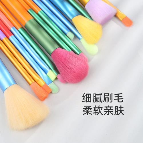 10 Pcs Multi Colors Face Brush Set