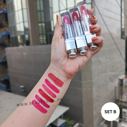 Miss Rose New Silver Angelic Matte Lip Glaze Lip Gloss Pack Of 6Pcs Set