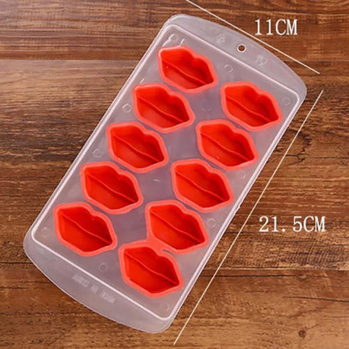 Silicone Lips Shape Ice Cube Tray Mold 10 Slot