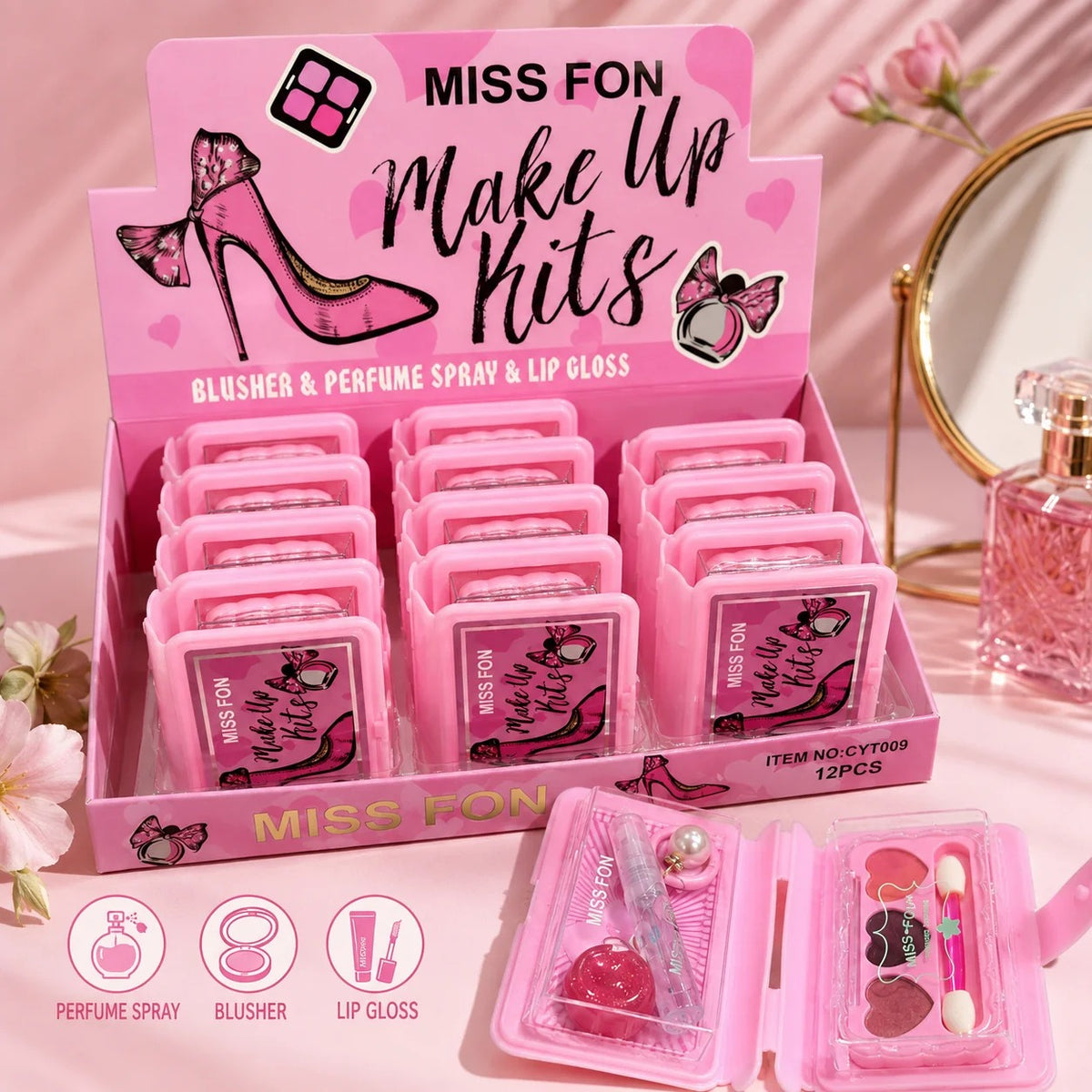 Miss Fon 3-in-1 Makeup & Perfume Kit