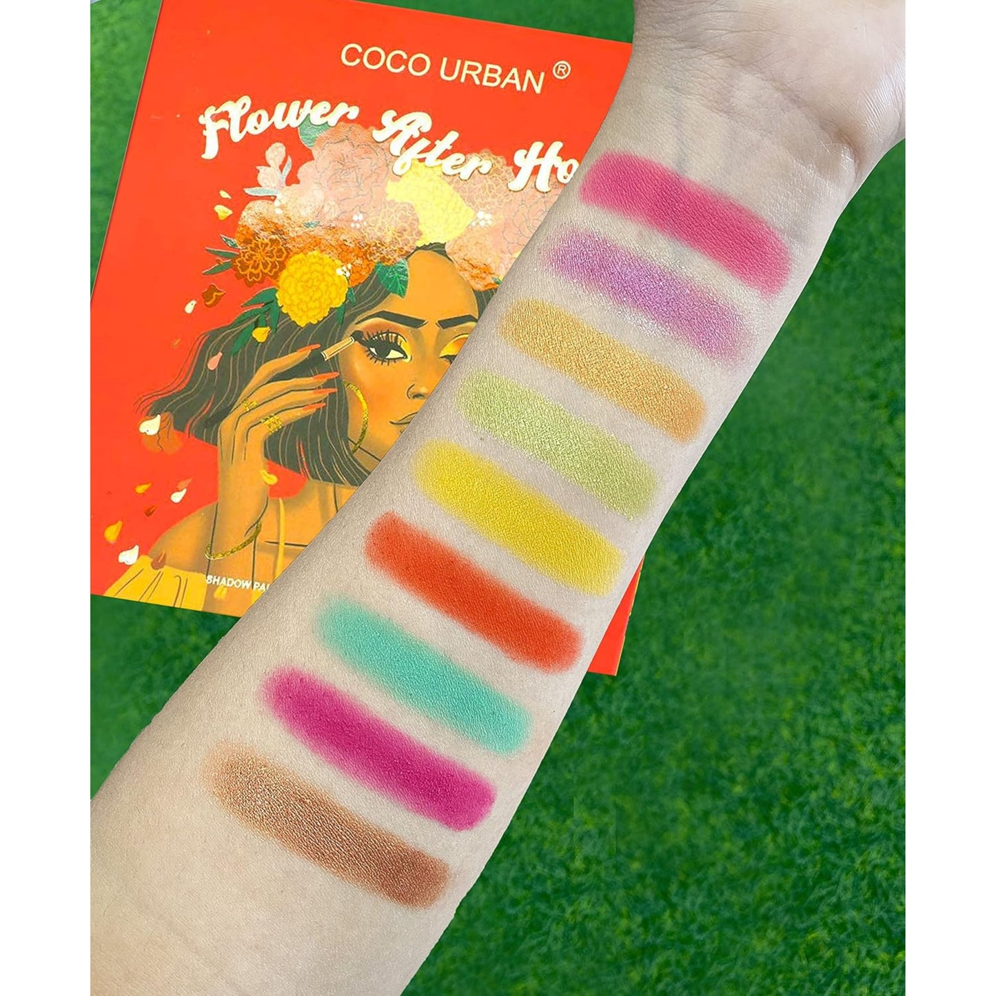 Coco Urban Beauty Red Pop Eyeshadow Palette 25 Bright Colors Eyeshadow