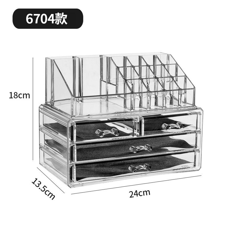 Multipurpose New Clear Acrylic Makeup Organizer With 4 Drawer Storage Box