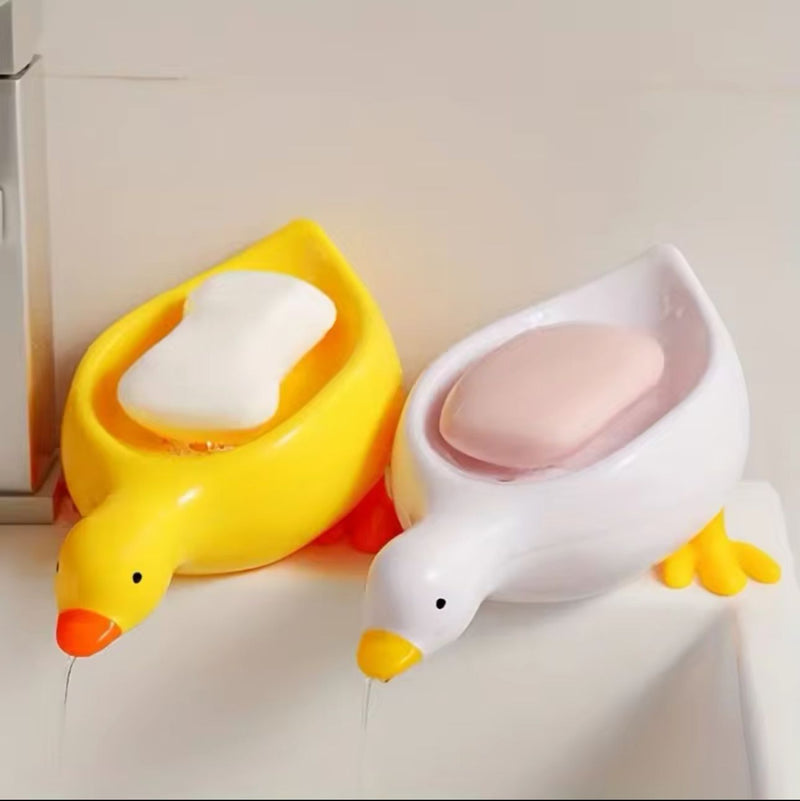 Cute Duck Shaped Quick Drain Soap Holder